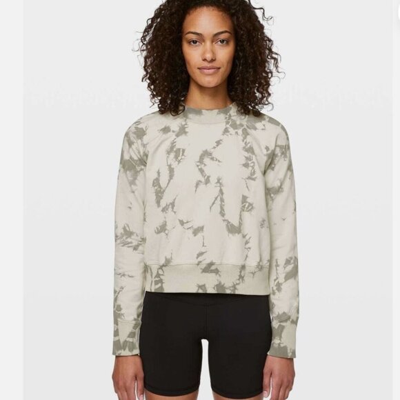 Lululemon Ready to Roll Sweatshirt in Shibori Dove Grey - Picture 1 of 9